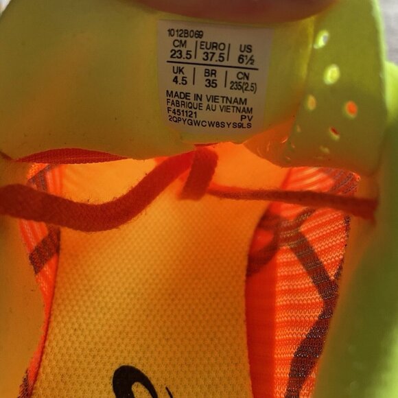 Asics Shoes - 2023 Metaspeed Sky Shocking Orange Black - Sz 6.5 Wmns - Yellow